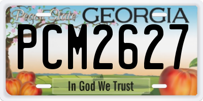 GA license plate PCM2627