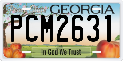 GA license plate PCM2631