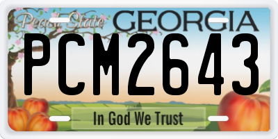 GA license plate PCM2643