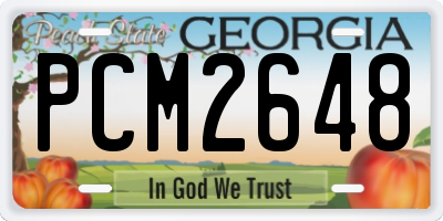 GA license plate PCM2648