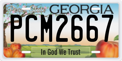 GA license plate PCM2667