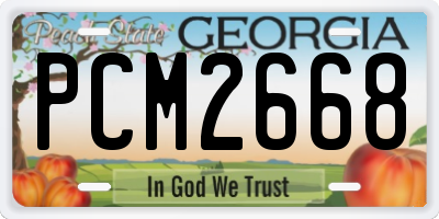 GA license plate PCM2668
