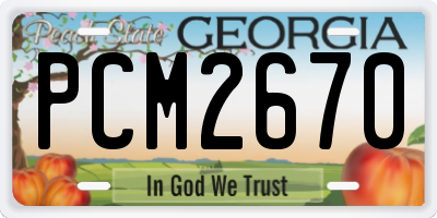 GA license plate PCM2670