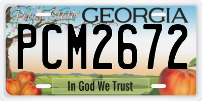 GA license plate PCM2672