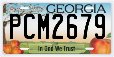 GA license plate PCM2679