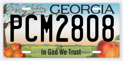 GA license plate PCM2808