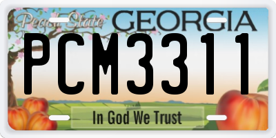 GA license plate PCM3311