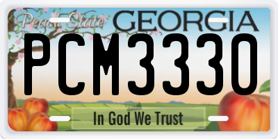 GA license plate PCM3330