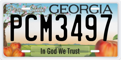 GA license plate PCM3497