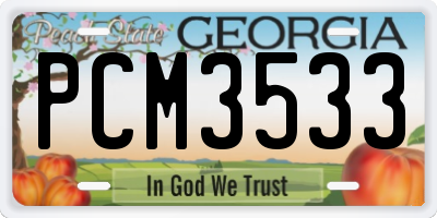 GA license plate PCM3533