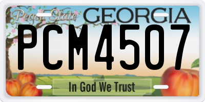 GA license plate PCM4507