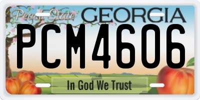GA license plate PCM4606