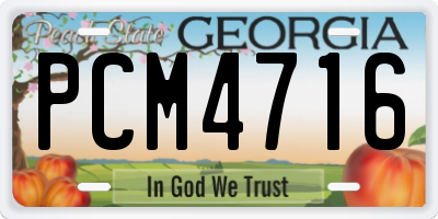GA license plate PCM4716