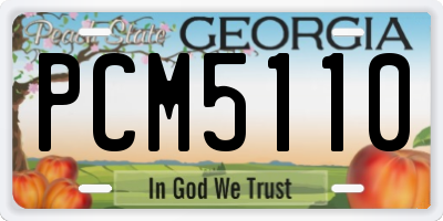 GA license plate PCM5110