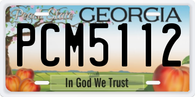 GA license plate PCM5112
