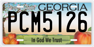 GA license plate PCM5126