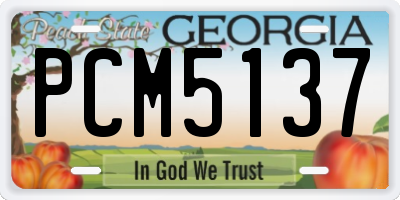 GA license plate PCM5137