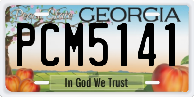 GA license plate PCM5141