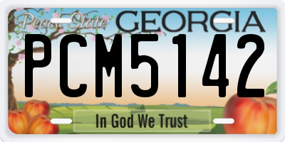 GA license plate PCM5142