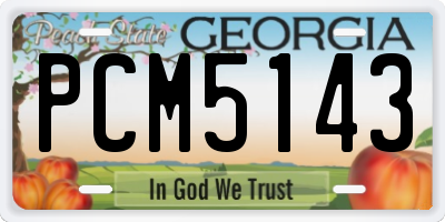GA license plate PCM5143