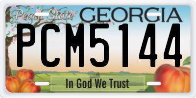 GA license plate PCM5144