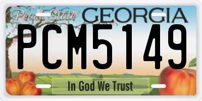 GA license plate PCM5149