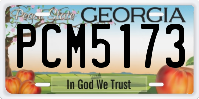 GA license plate PCM5173