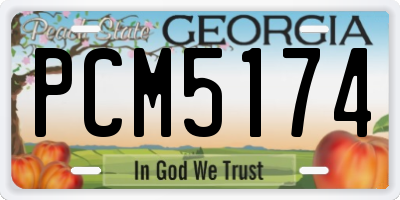 GA license plate PCM5174