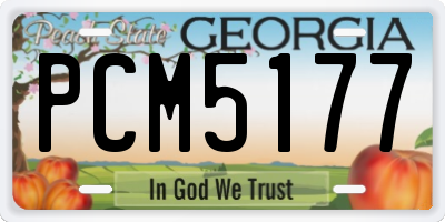 GA license plate PCM5177