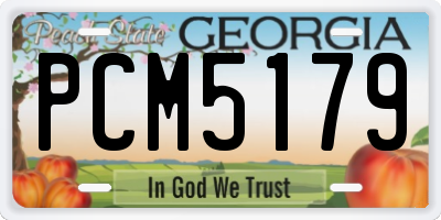 GA license plate PCM5179