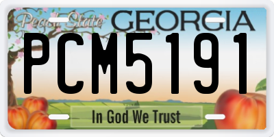 GA license plate PCM5191