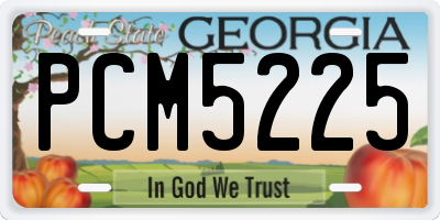 GA license plate PCM5225