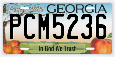 GA license plate PCM5236