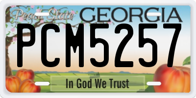 GA license plate PCM5257