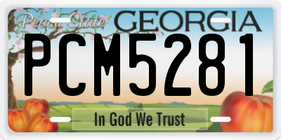 GA license plate PCM5281