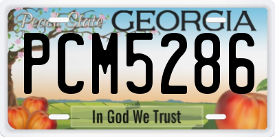 GA license plate PCM5286