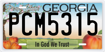 GA license plate PCM5315