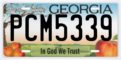 GA license plate PCM5339