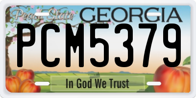 GA license plate PCM5379