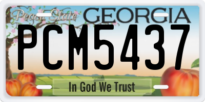 GA license plate PCM5437