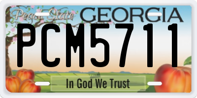 GA license plate PCM5711