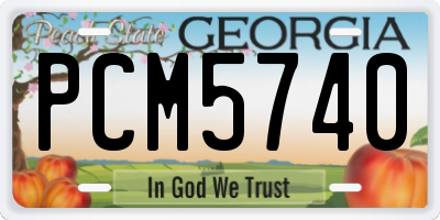 GA license plate PCM5740