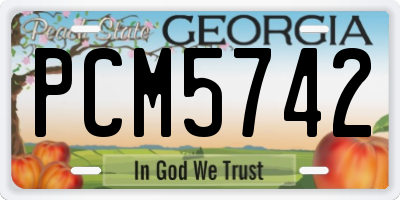 GA license plate PCM5742