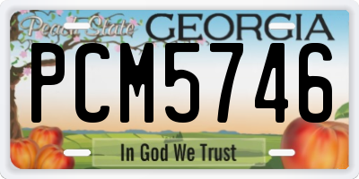 GA license plate PCM5746