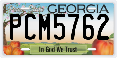 GA license plate PCM5762