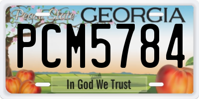 GA license plate PCM5784