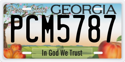 GA license plate PCM5787
