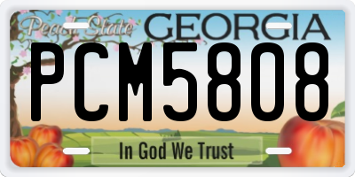 GA license plate PCM5808