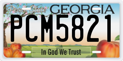 GA license plate PCM5821