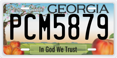 GA license plate PCM5879